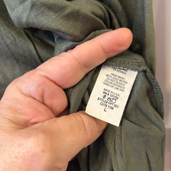 Elegant Olive Long Sleeve Tee - Picture 3 of 3